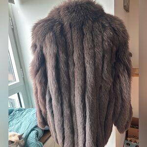 Genuine fox fur coat